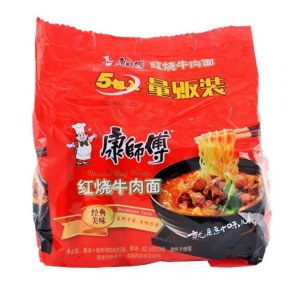 康师傅经典红烧牛肉面五入85g*5