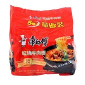 康师傅经典红烧牛肉面五入85g*5