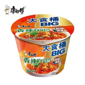 康师傅经典桶香辣牛肉面85g
